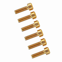 6pcs M5x16mm Titanium Bike Stem Bolts Gold