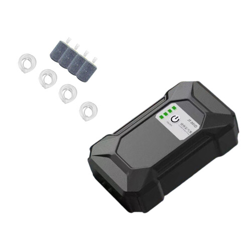 Adjustable Airflows Oxygen Pump for Fishing,-Black Four holes