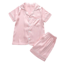 2-teiliges süßes und gemütliches Kinder-Pyjama-Set-Roségold 120