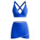 Quick Drying High Waist Swimsuit Separate Design Two-Blue S 1