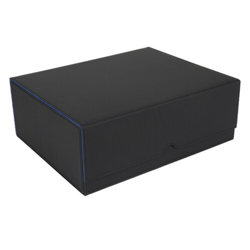 Large Capacity 3 Row Trading Card Storage Box for-black blue