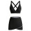 Flexible Swimwears Two Piece Bathing Suit Polyester-Black L 1