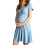 Summer Maternity Nursing Dress With Supportive Bra And-Blue M 1