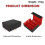 Large Capacity 3 Row Trading Card Storage Box for-black blue 7