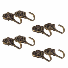 8Pcs Crochets de Mur En MéTal Rose Avec Attache de Dos de Crochet de Retour de Crochet de Décoration