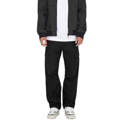 (28S, Black) Only Mens Cargo Trousers 2