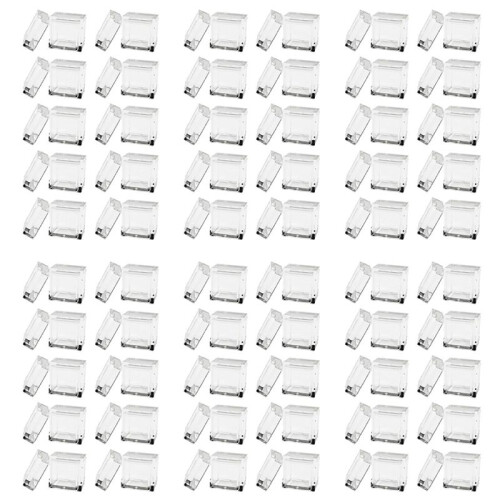 60Pcs Acrylic Box Trays for 0.39Inch 10mm Elements Cubes Clear Case Periodic Table Bracket for Elements Collections
