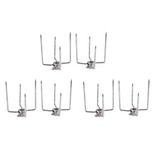 6Pcs BBQ Rotisserie Meat Forks Clamp Grill Meatpicks Stainless Steel Barbecue Skewer