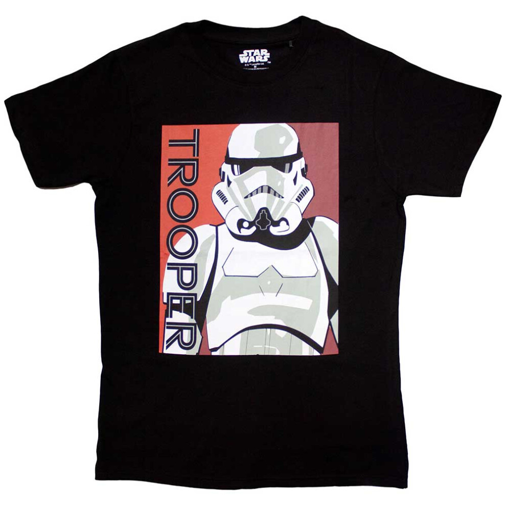 Star Wars (L, ) Trooper Card T Shirt Black