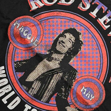 (XL, Black) Rod Stewart Maggie May World Tour Muscle Tank Vest