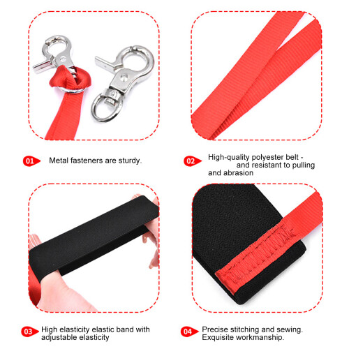 1 Set Elastic Retention Cord to Keep Ski-For children 4 items 2