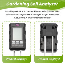 6 in 1 Multifunctional Soil Tester Soil Fertility PH Temperature Humidity Sunlight Air Moisture Detector for Gardening