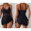 Maillot de bain confortable à séchage rapide, texture en-Noir L 3