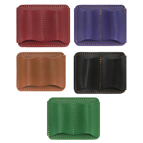 Étui à Double stylo en cuir PU de Style rétro, avec-3 1