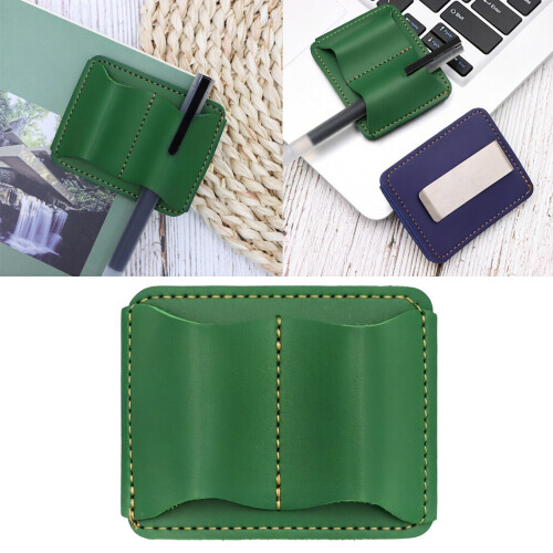 Étui à Double stylo en cuir PU de Style rétro, avec-3 2