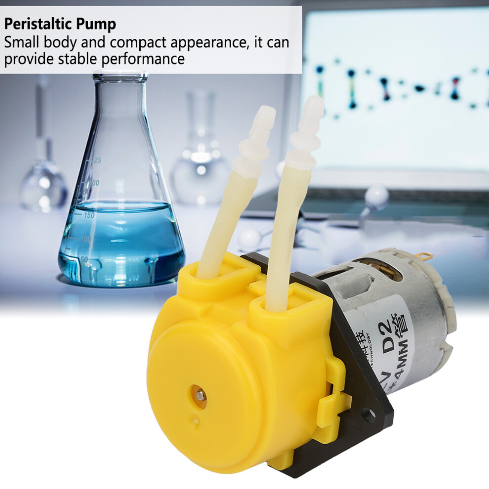 DC 12V Yellow Liquid Peristaltic Pump