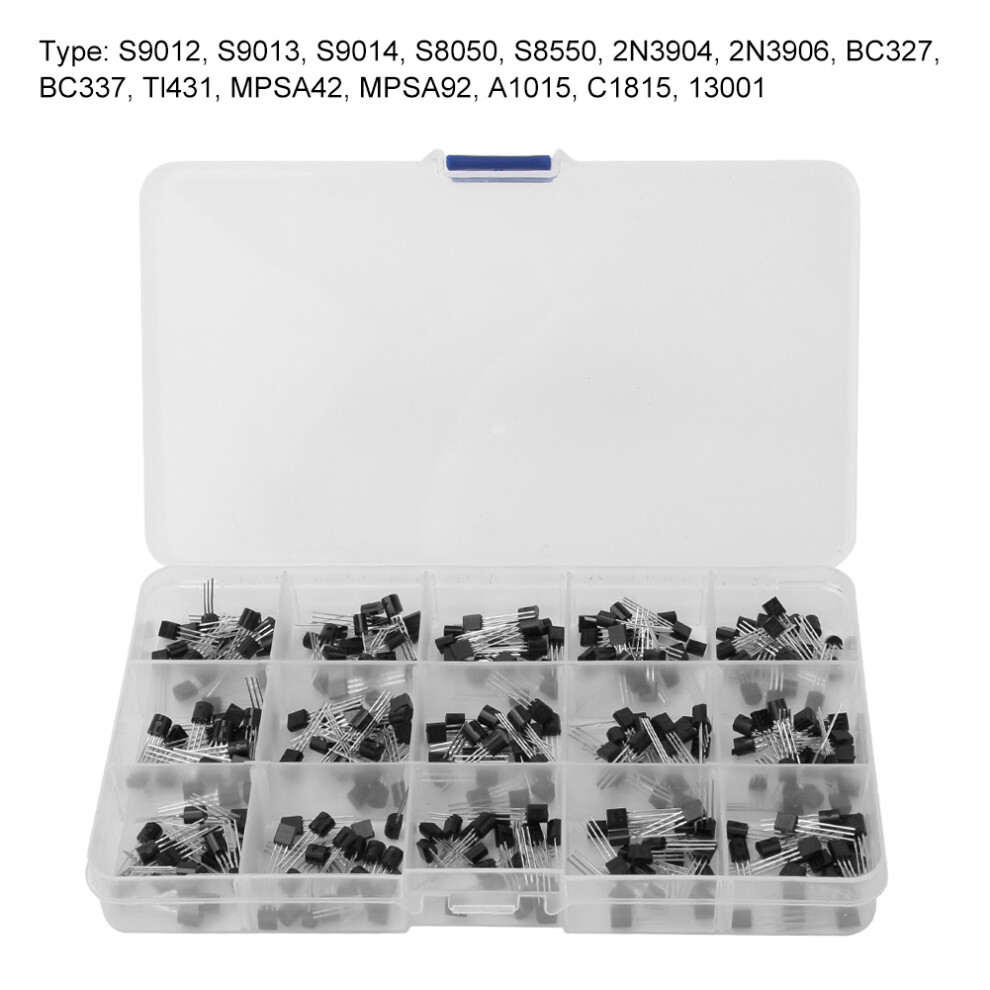 15 Triode Assorted Transistor Pack 300pcs