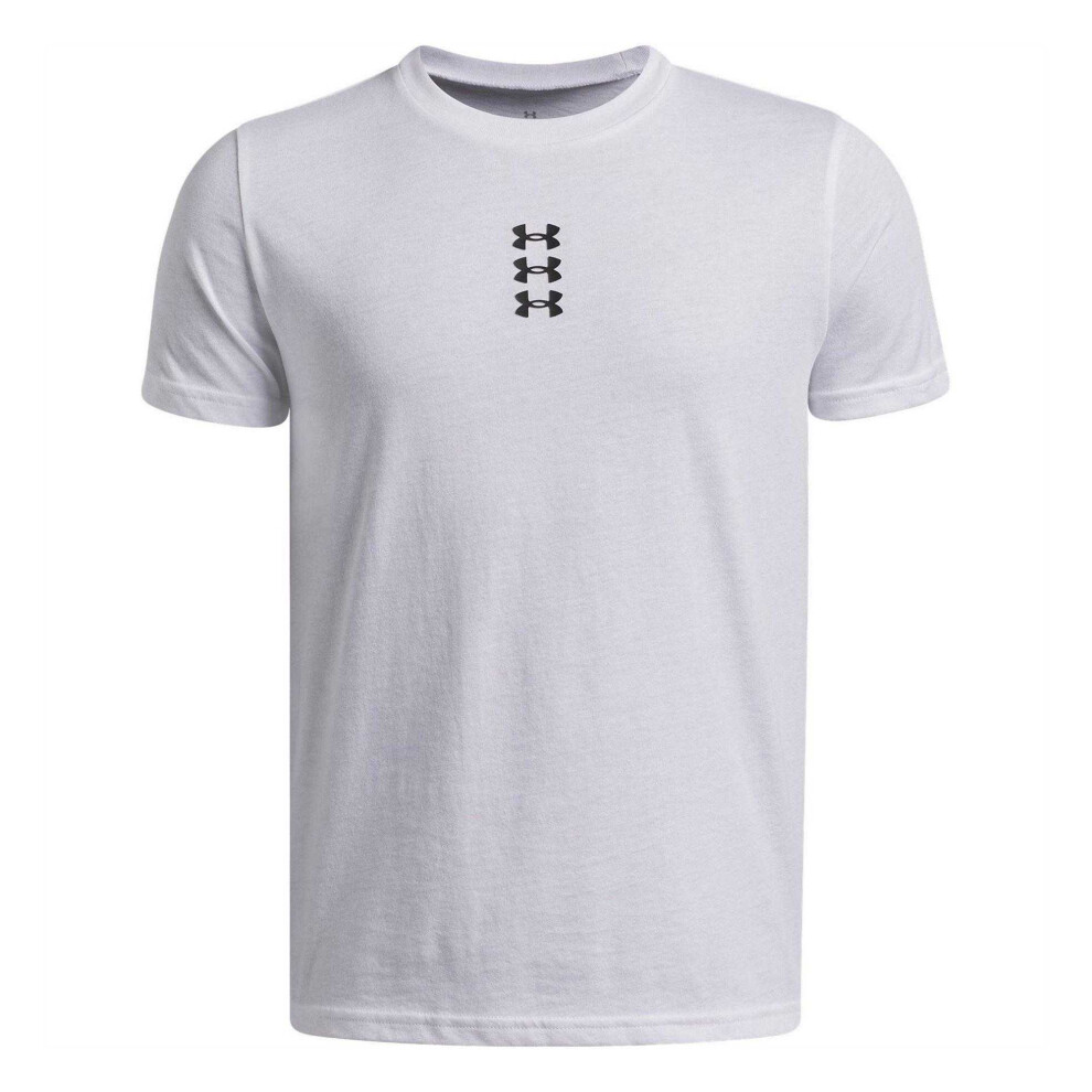 Under Armour (7-8 Years, White/Black) Childrens/Kids Performance Triple Logo Basketball T-Shirt Black