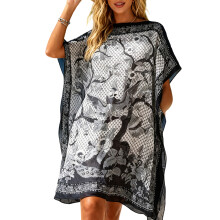 Robe de bikini élégante avec tissu respirant, idéale pour-Blanc