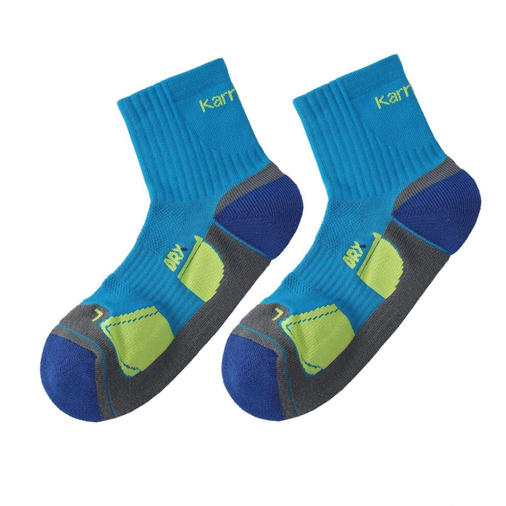 Karrimor (7 Uk-11 Uk, Blue) Mens Dri Skin Running Socks (Pack Of 2)