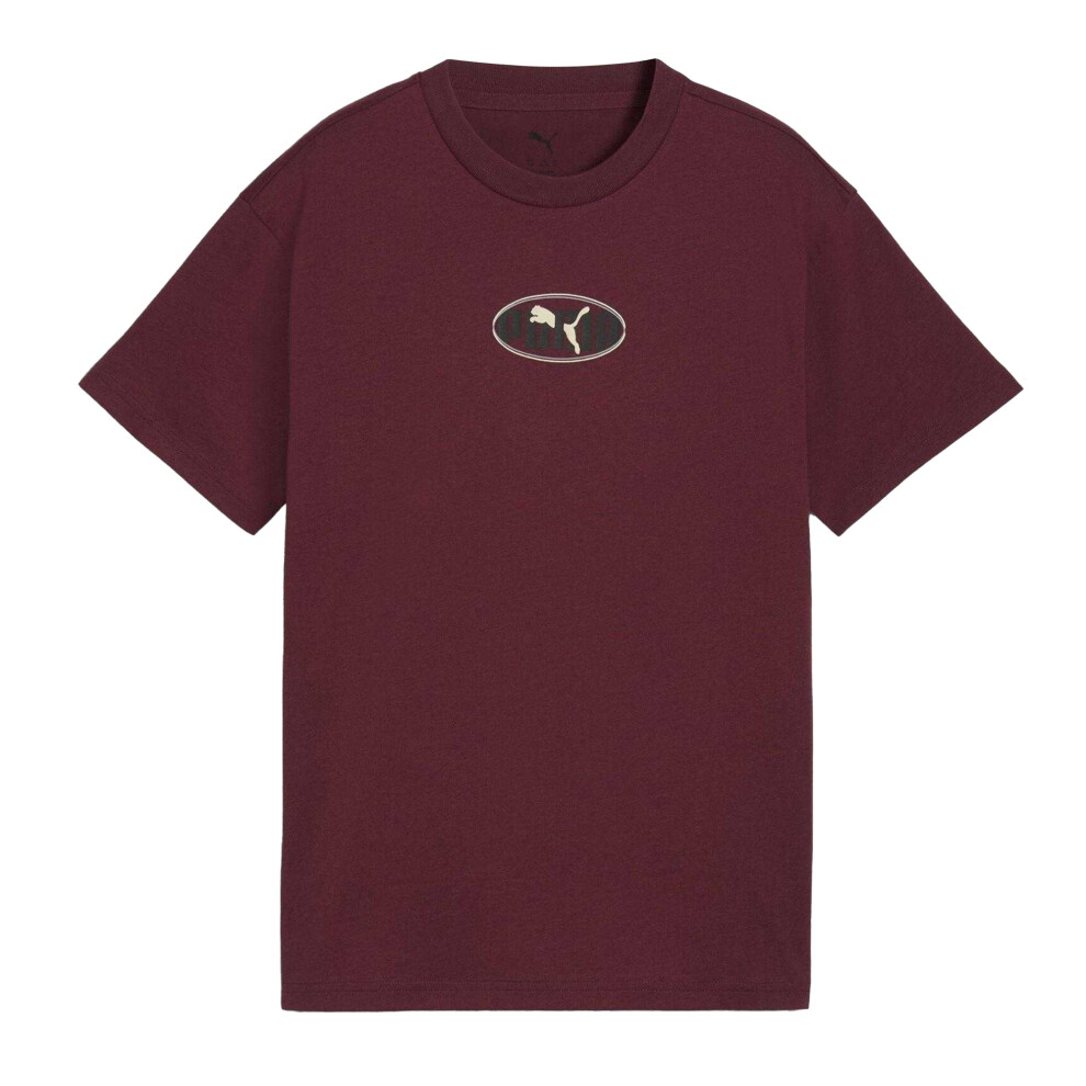 Puma (7-8 Years, Burgundy) Childrens/Kids Essentials Logo Regular T-Shirt Red,Multicoloured