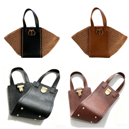Bag Making Supplies,Leather Handbag Making Set Leather-brown 2