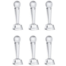 6X TrophéE de en Verre de Cristal de 9 X 2,8 Pouces pour Adultes, Enfants, DéCor de Table de Tournoi de