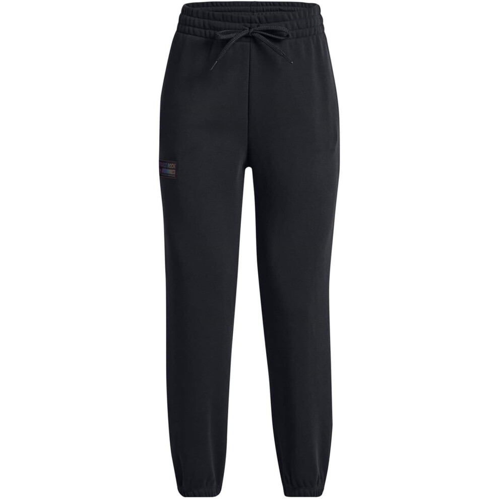 Under Armour Womens/Ladies Terrycloth Jogging Bottoms Black