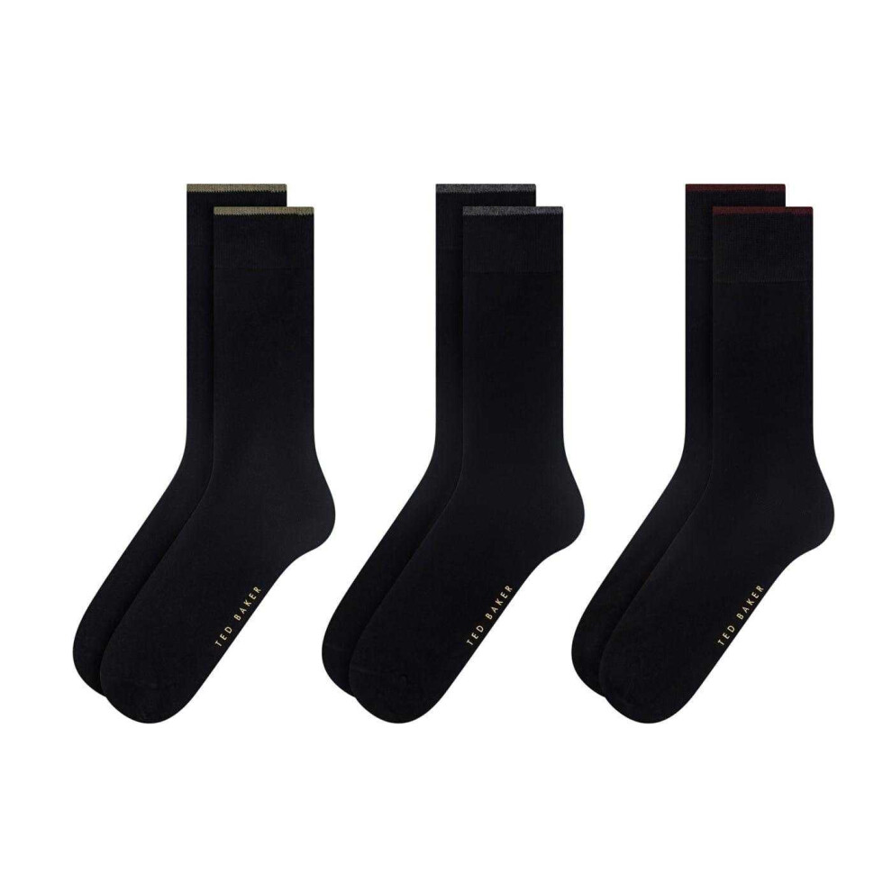 Ted Baker Mens Cotton Blend Crew Socks (Pack Of 3)