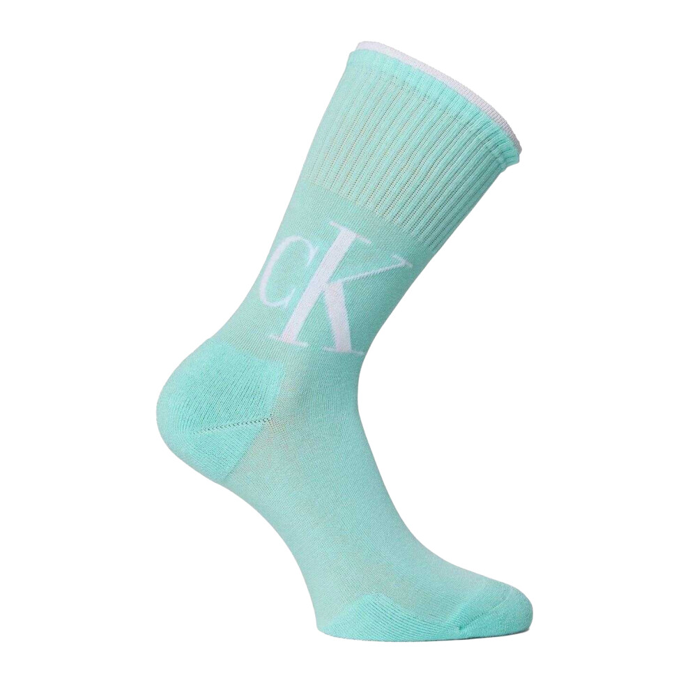 Calvin Klein Mens Lettering Logo Crew Socks