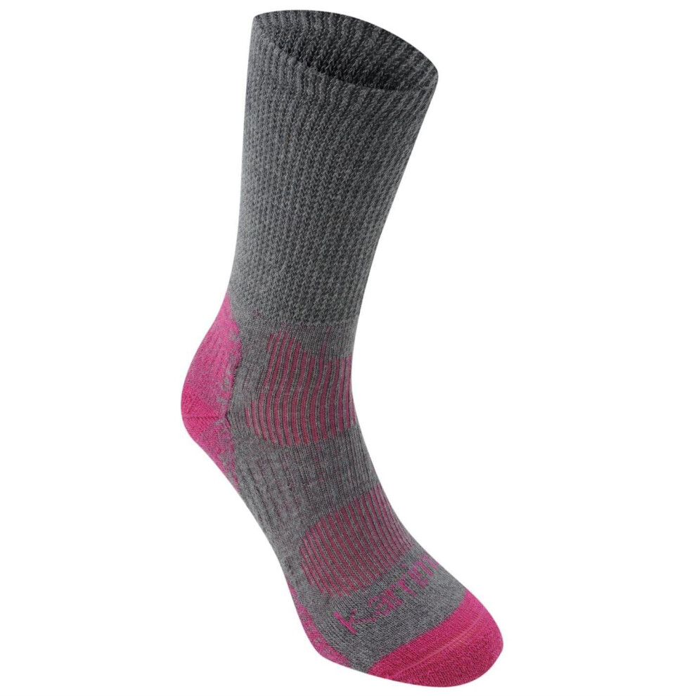 Karrimor (4 Uk-8 Uk, Grey/Fuchsia) Womens/Ladies Socks (Pack Of 1)