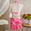 Ensemble tankini élégant à col licou avec couverture en-Rose M 7