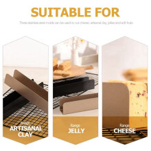 4Pcs Cookie Cutters Rectangle Cookie Mold Non-Stick Carbon Steel Cookie Cutters U Shape Biscuit Cake Bread Mold