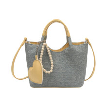 Sac à bandoulière contemporain en cuir PU, sac à main de-Jaune