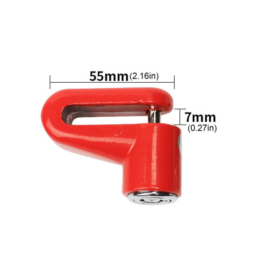 AntiTheft Wheel Lock Safety Disc Lock Padlock for Mountain-red 2
