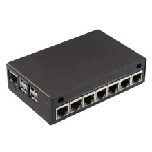 MPRG7, für Raspberry Pi 5 PCIE zu 7xGiga Ethernet-Karte, Treiberfrei mit RPi OS und OpenWRT, Unterstützt Ubuntu, Router B