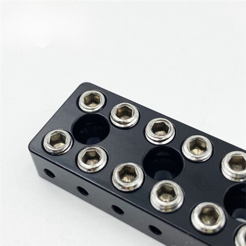 Headless Electric Guitar 6-String Brass Locking Nut, String Retainer Saddle Silver 2
