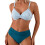 Comfortable Swimsuit Set Nylon Separate Top Bottom Swimming-1 M 1