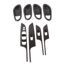 Car Inner Door Handle Bowl & Window Lift Button Panel Cover Trim for Navara NP300 2015-2020