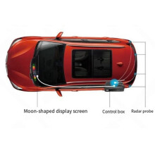 Car LED Parking Sensor Kit with 4 Accurate Digital Display of Obstacle Distance Alarm Parktronic Kit