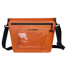 Clear PVC Handbag Rainproof For Travel Sports And-Orange