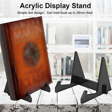 2X Acryl Display Ständer Buch Halter Lehrbuch Ständer Plattenregal Album Regal Zum Anzeigen Von Bilder Rahmen Broschüren, Schwarz