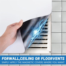4 Pcs Strong Magnet Vent Covers, Magnetic Register Cover, Square Air Vent Sealing Covers for Home Wall Ceiling 13.4inch