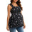 Comfortable Maternity Blouse with Floral Print Square-Black S 1