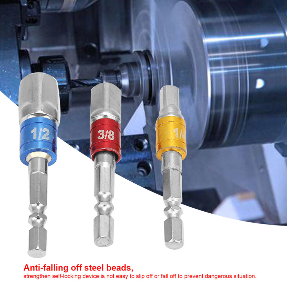 Chrome Vanadium Steel Hex Shank Adapters 1/4-1/2