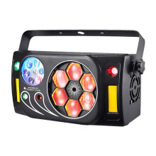 Bühnenlicht, 80 W, DJ-Lichter, Soundaktivierung, Automatische DMX-Fernsteuerung für Hochzeiten, Discos, Tanzclubs, Gigs, EU-Stecker