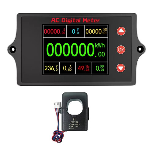 0-100A Digital Voltmeter with Color Screen Display High Precision AC Current Voltage Tester Electric  Meter Open