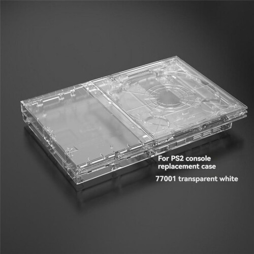 Translucent White Replacement Case for PS2 Slim Console Full Housing Case for PlayStation2 75001 77001 Model 2