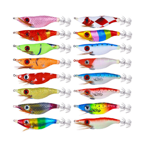 16Pack Double Side Boxed Fishing Baits Artificial Glowing