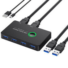 USB KVM  USB 3.0 KVM USB Switcher för Tangentbord Mus Skrivare Mi Box 2Pc Port Sharing 4 St Device USB Hub